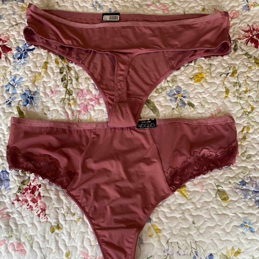 Voglio Women's pink Lace Thong size 2x NWT